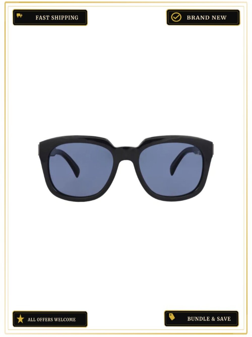 Square-Frame Recycled Acetate Sunglasses Tinted Lenses Modern Sculptural